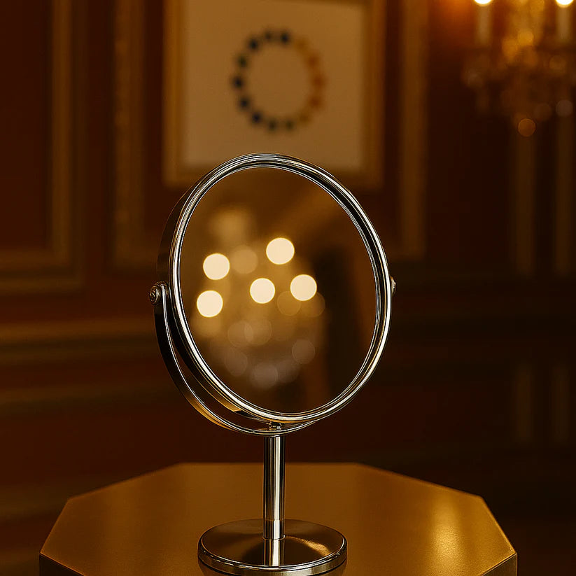 Mini Metal Makeup Mirror – Compact Pocket Design