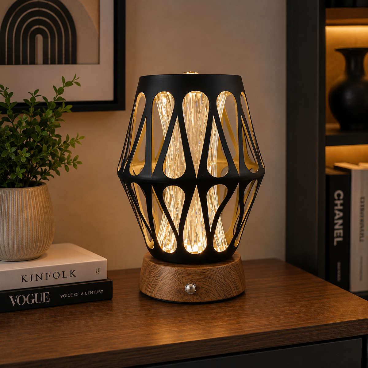 Aurora Crystal Glow Table Lamp