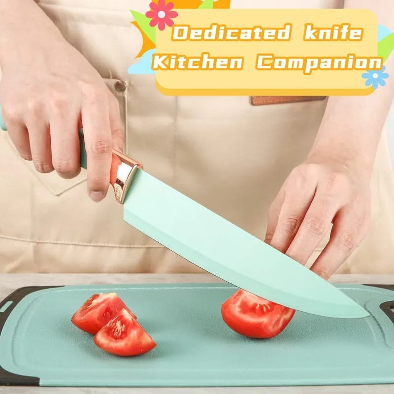 19 PCs Silicon Cooking & Knife Set With Board