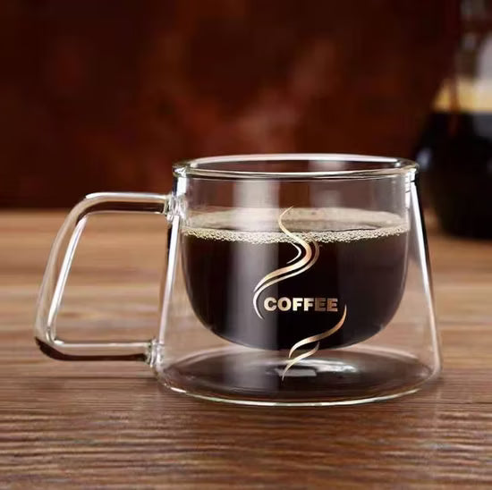 Premium Double-Walled High Borosilicate Glass Coffee Cup