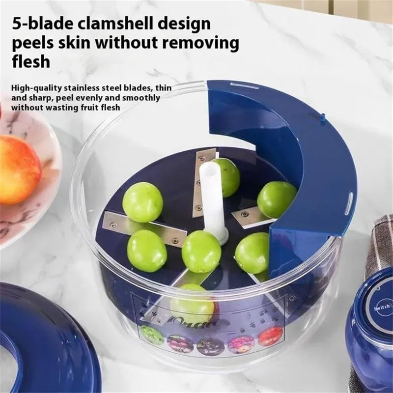 Electric Fruit & Vegetable Peeler – Automatic Hands-Free Peeling for Grapes, Berries & Veggies