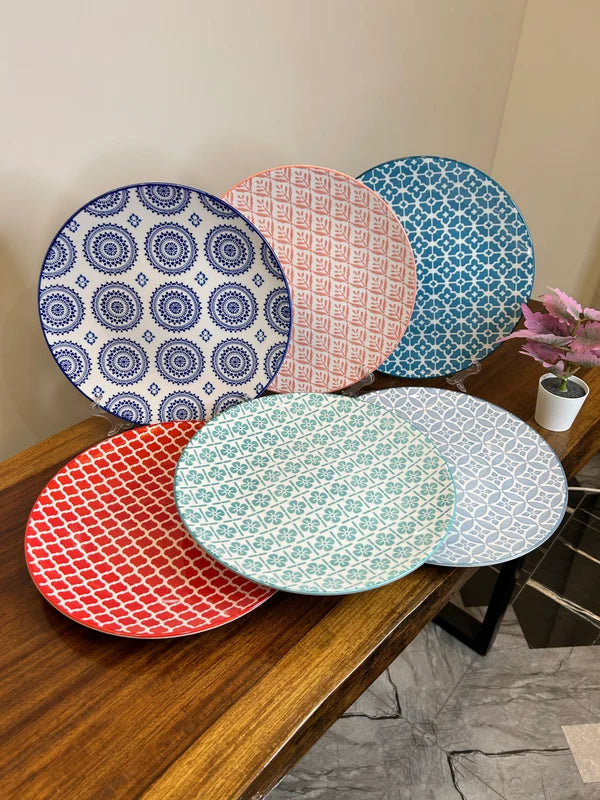 DANNY HOME Multicolour Series Plates Set – Quarter & Dinner Plates | 6 Pcs & 12 Pcs