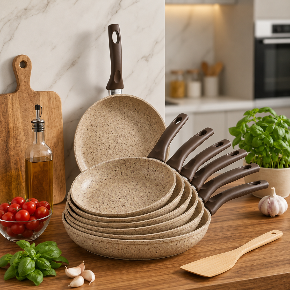 Falez Premium Granite Non-Stick Fry Pan | Made in Turkey | 90% Less Oil | Sizes 20cm – 32cm