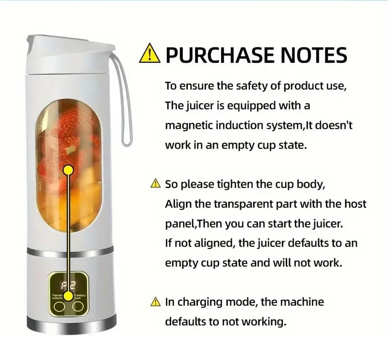 Portable Rechargeable Blender Bottle – USB Juicer for Smoothies, Protein Shakes & Juices