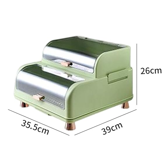 Double Layer Dish Rack with Cover