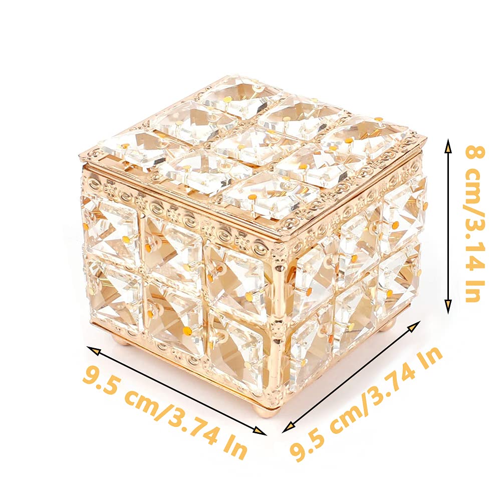 Crystal Makeup Box With Lid