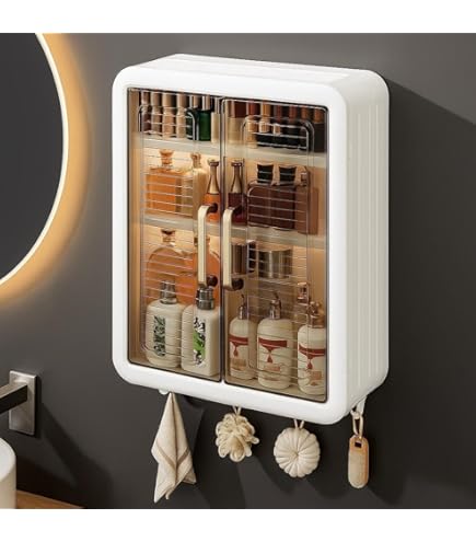 Wall-Mounted Storage Rack For Bathroom Kitchen Storage Cabinet