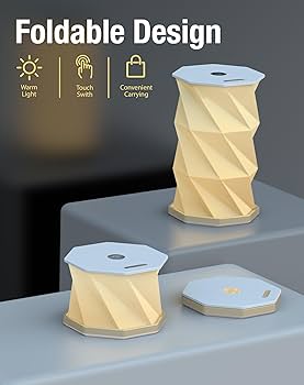 portable Folding Wooden Table Lamp