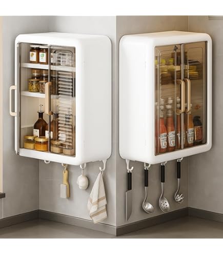Wall-Mounted Storage Rack For Bathroom Kitchen Storage Cabinet