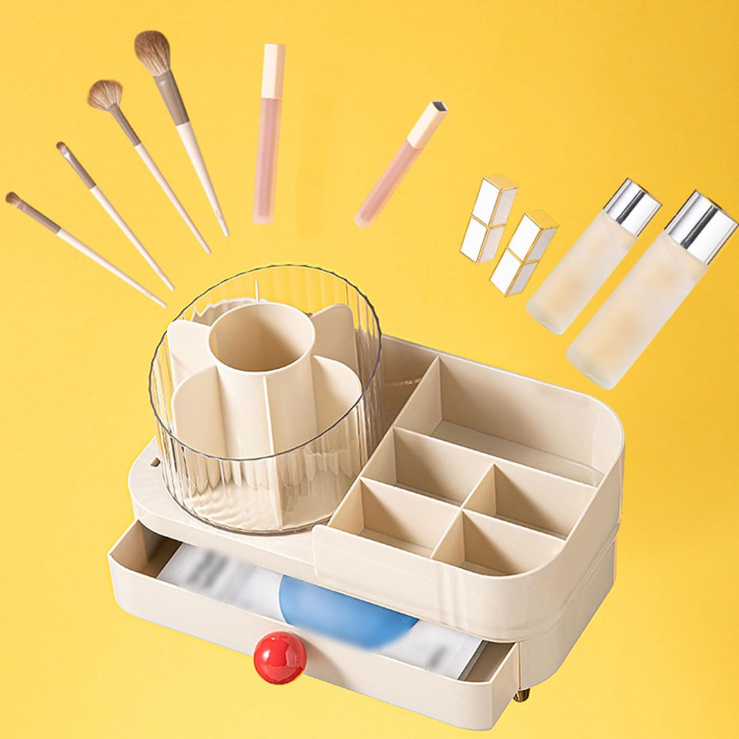 Multipurpose Rotating Makeup Organizers With Adjustable Designs Layers For Efficient Storage Of Beauty Products