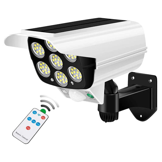 Solar Motion Sensor Security Light (Camera Style, Waterproof)