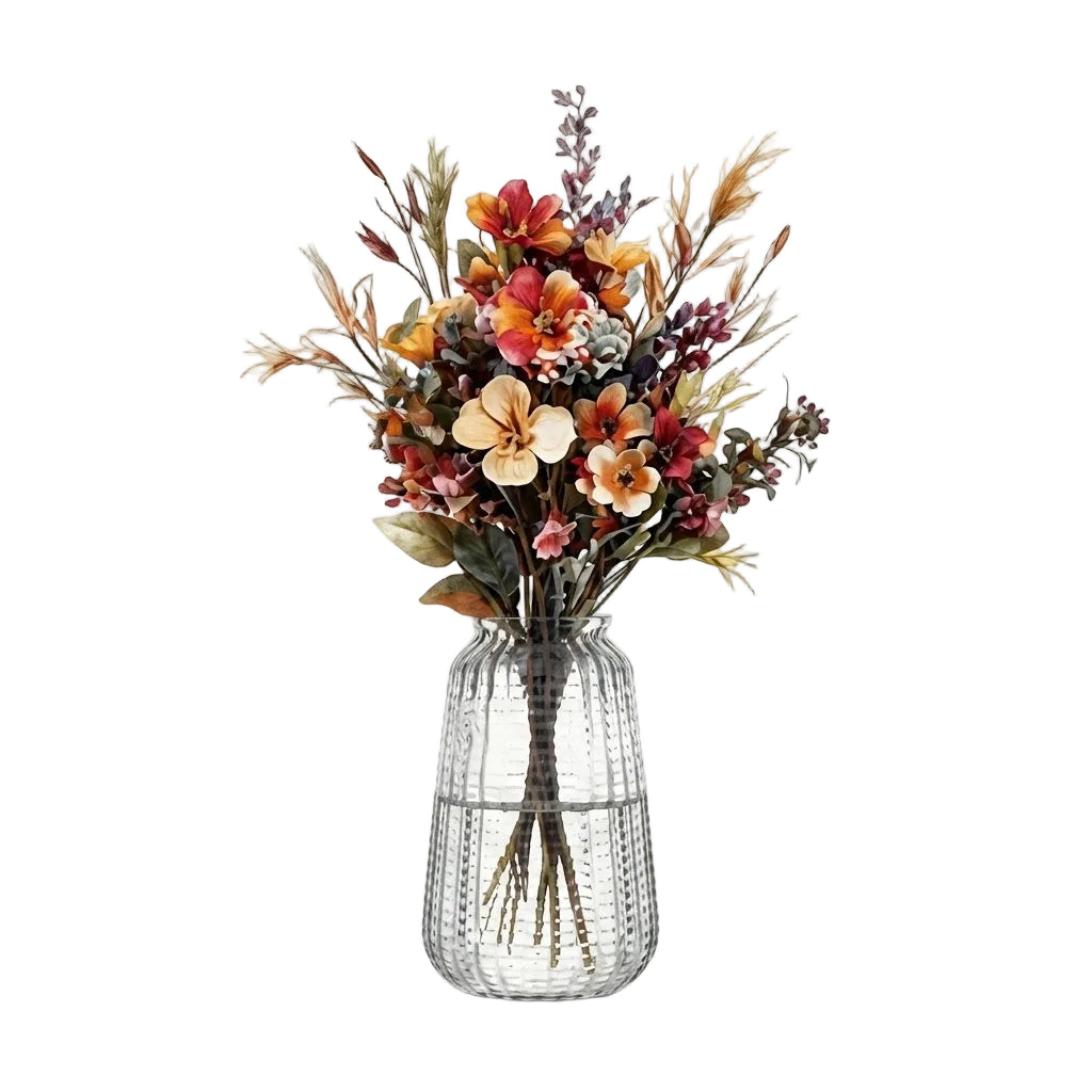 Premium Glass Decorative Vase – 24.7cm | Elegant Flower Vase
