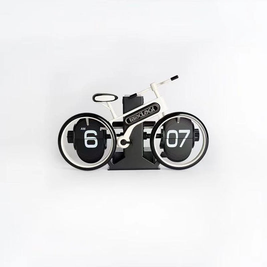Retro Bicycle Flip Clock – Fashion Desktop Clock for Home & Office Décor (Random Color)