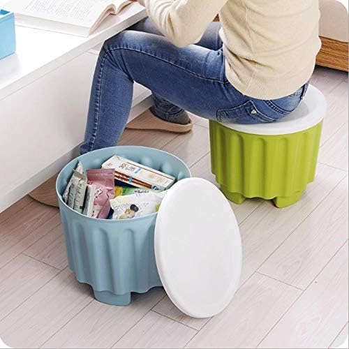 Storage Stool Plastic Large Capacity Stackable Storage Box Footstool Seat