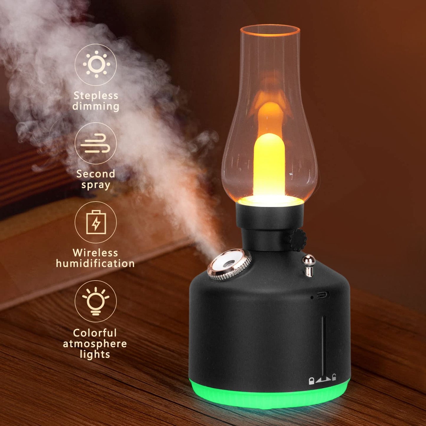 Vintage Lamp LED Desk Humidifier