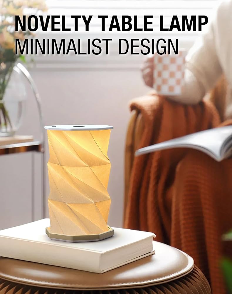 portable Folding Wooden Table Lamp