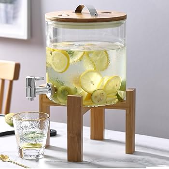 High Glass Water Container