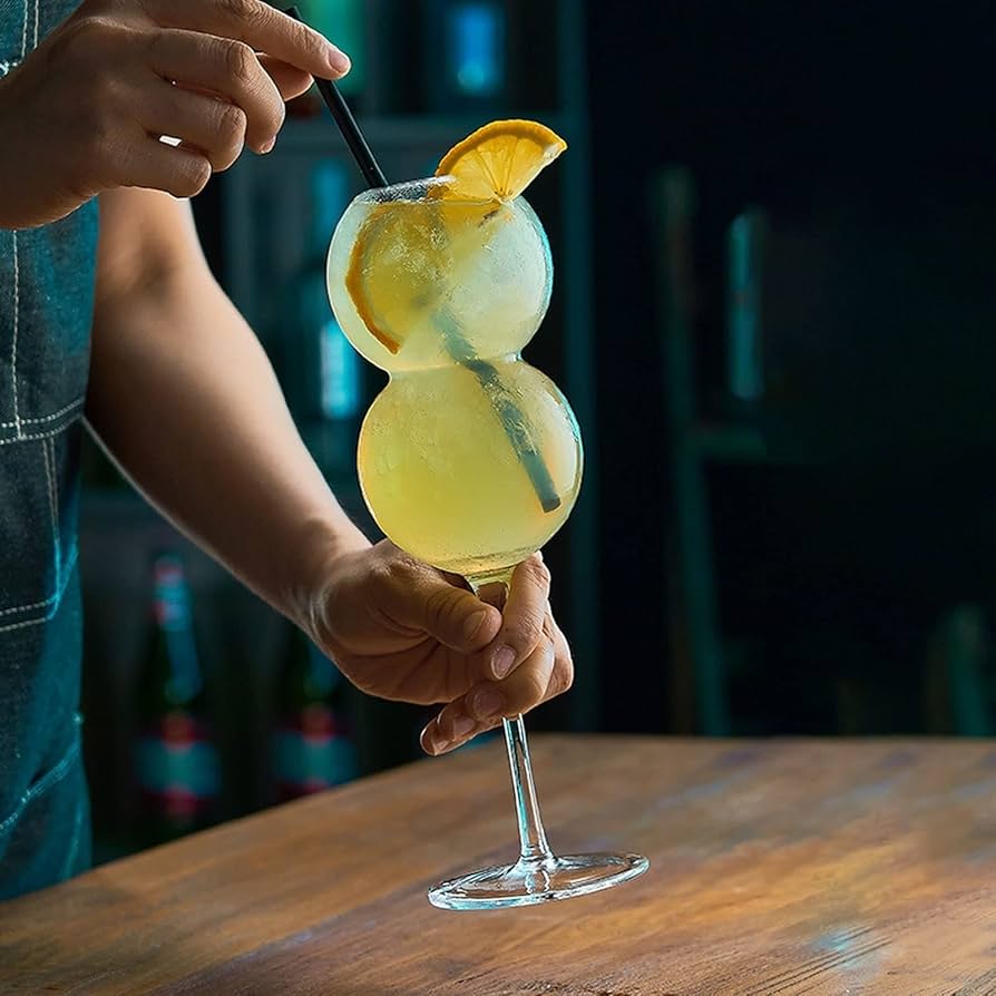 Bubble Ball Tall Glass Cocktail Glass