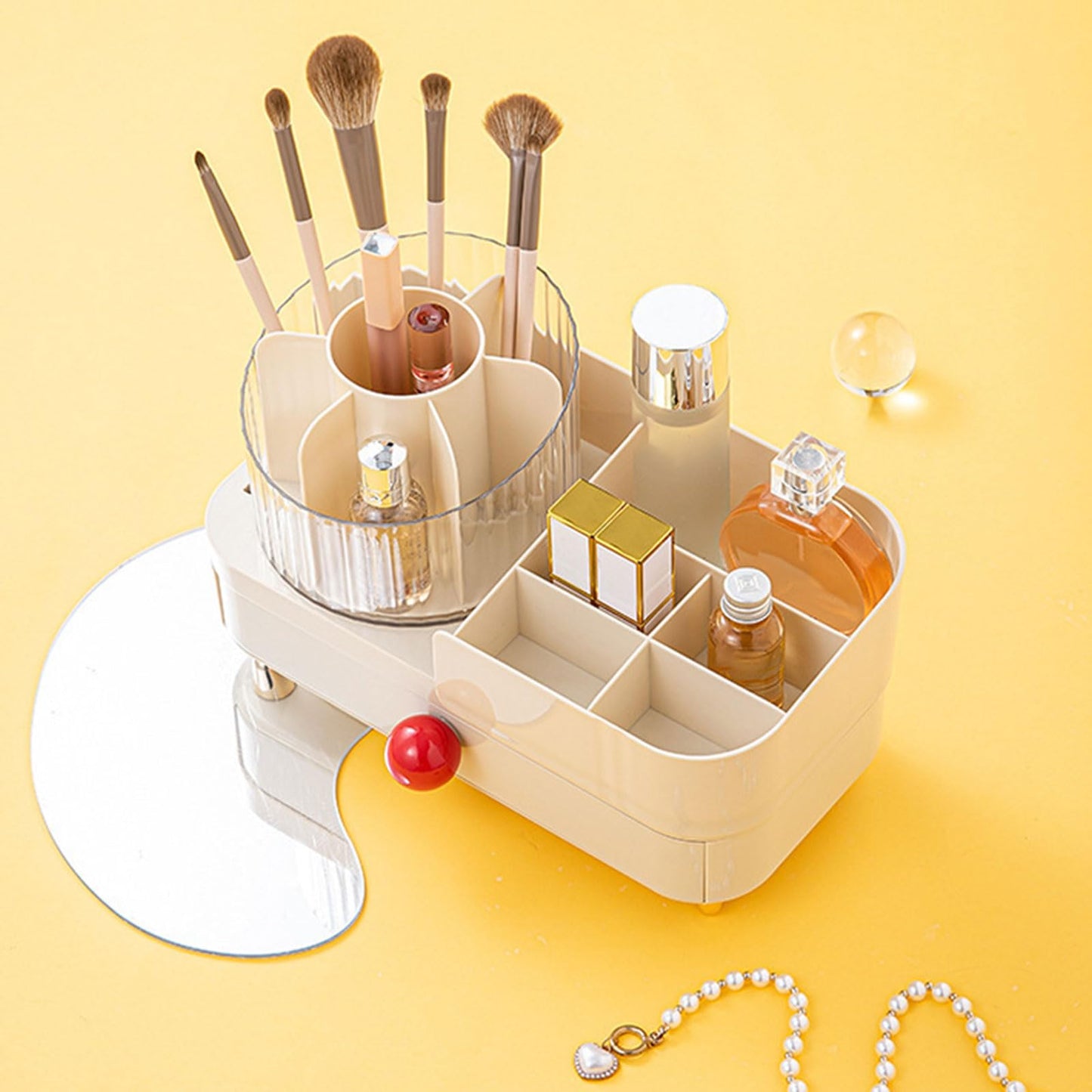 Multipurpose Rotating Makeup Organizers With Adjustable Designs Layers For Efficient Storage Of Beauty Products