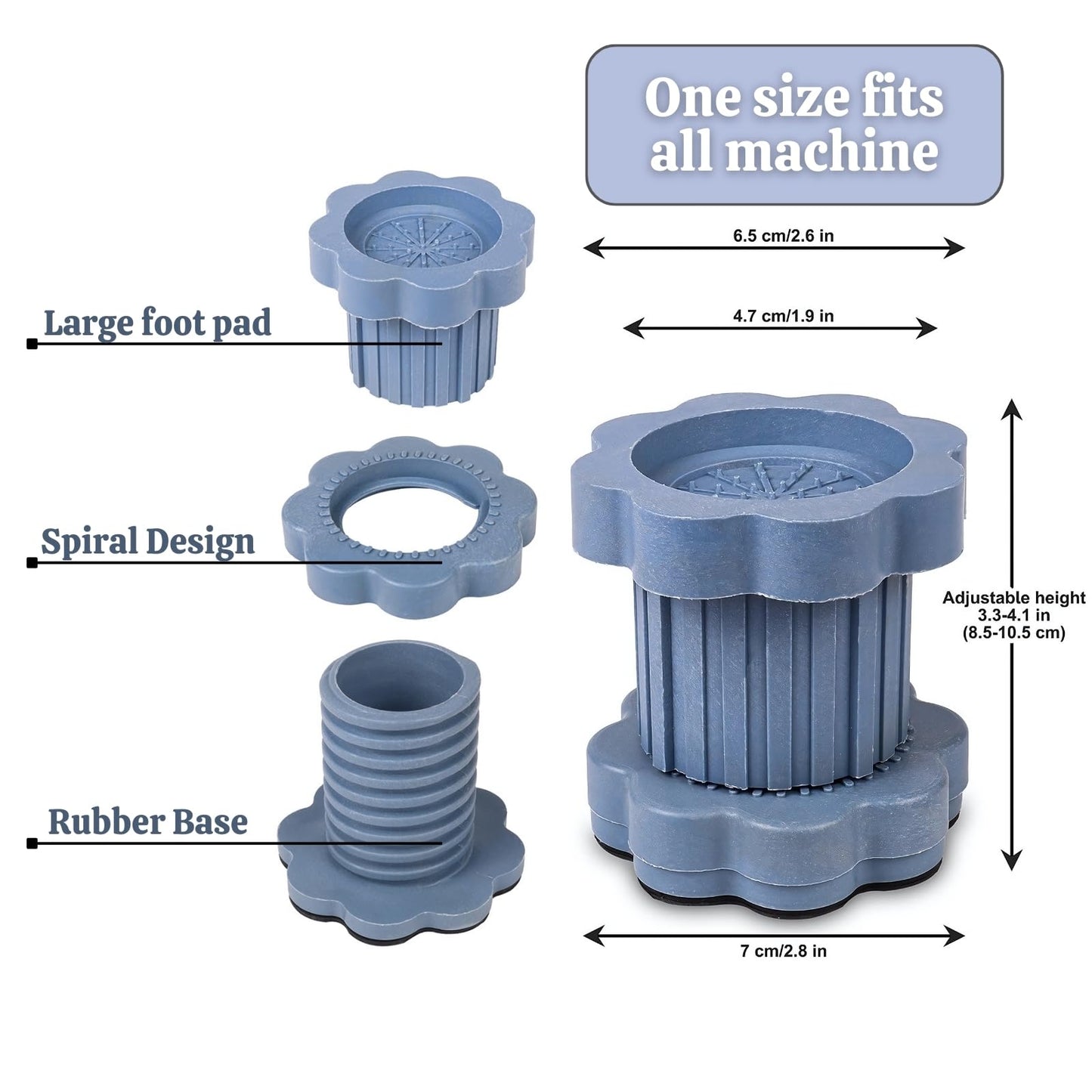 Pack Of 4 Anti Vibration Washing Machine Pads