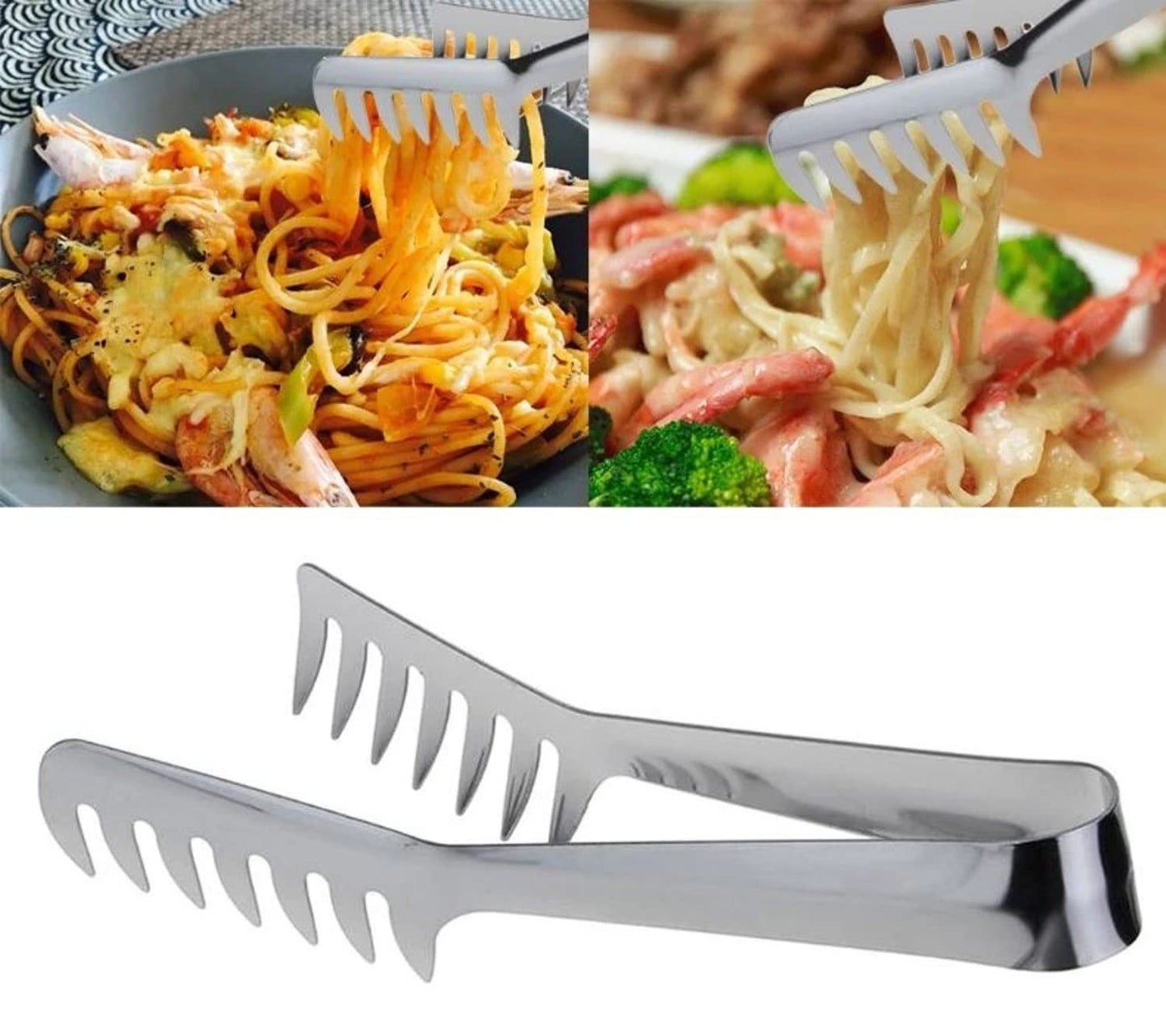 Spaghetti Tongs Stainless Steel Durable Elegant Noodles Clip