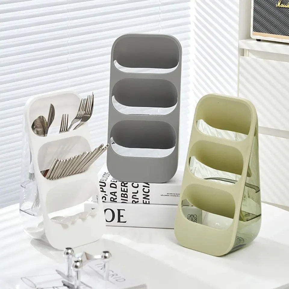3 Layer Cutlery Organizer, Kitchen Utensils Separation Box