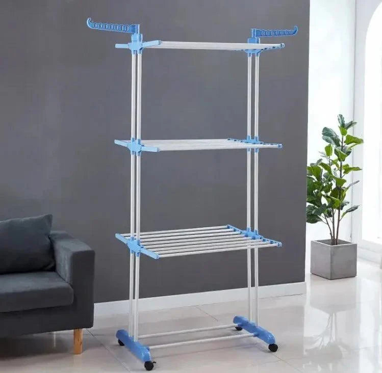 Multifunctional Portable Drying Rack and Clothes Hanger Stand