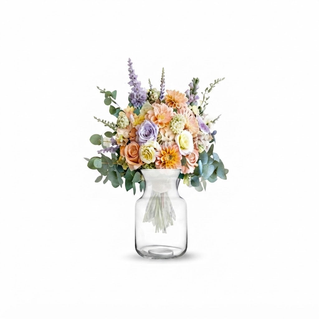 Premium Glass Decorative Vase – 22.2cm | Elegant Flower Vase