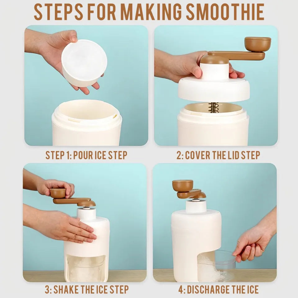 Portable Manual Ice Crusher Gola & Snow Cone Maker