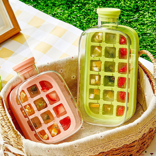 Ice Cube Maker Bottle – Portable 2-in-1 Ice Tray & Water Bottle
