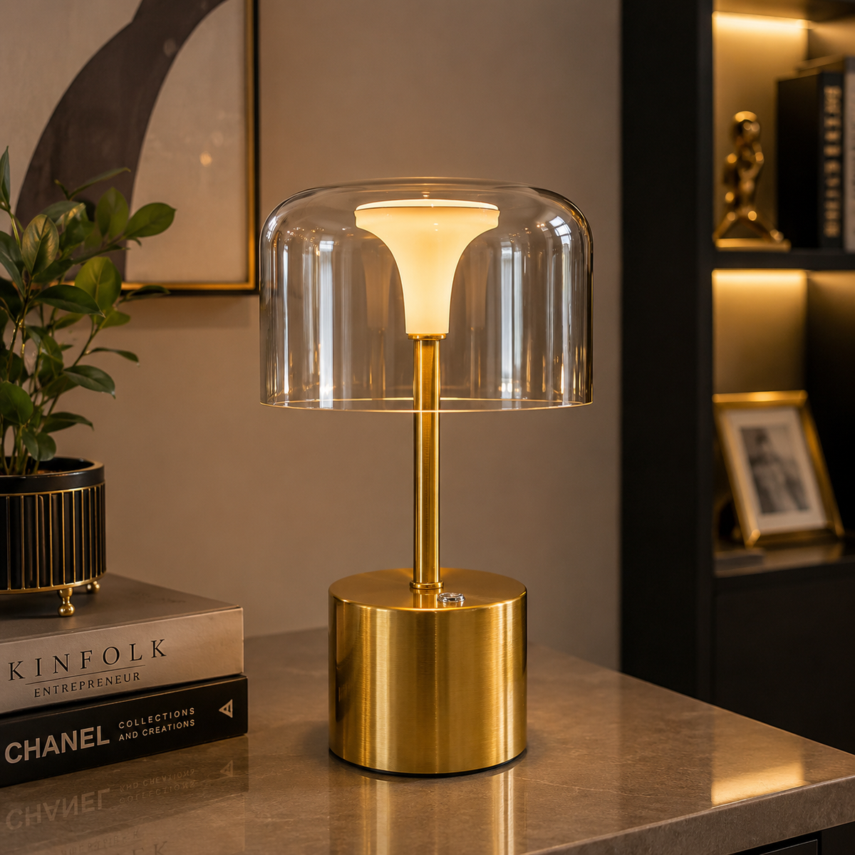 Aurum Halo Glass Table Lamp