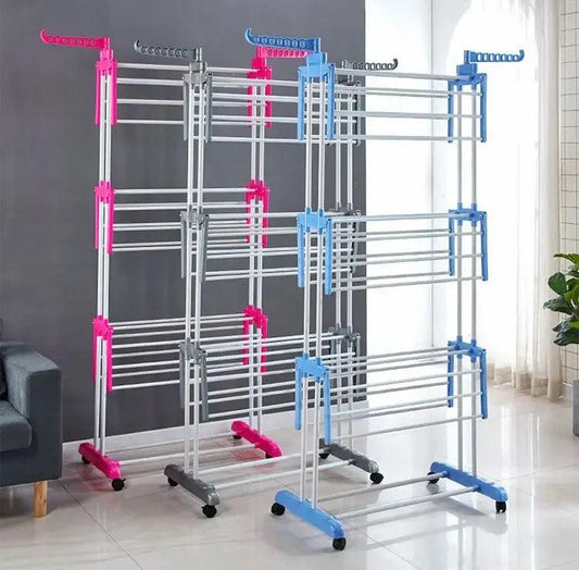 Multifunctional Portable Drying Rack and Clothes Hanger Stand