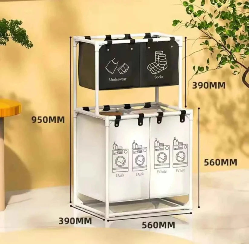 Large Capacity Clothes Hamper for Efficient Multi-Layer Laundry Organization