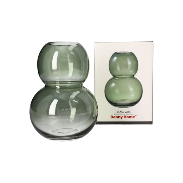 Elegant Glass Decorative Vase – 14cm | Stylish Flower Vase