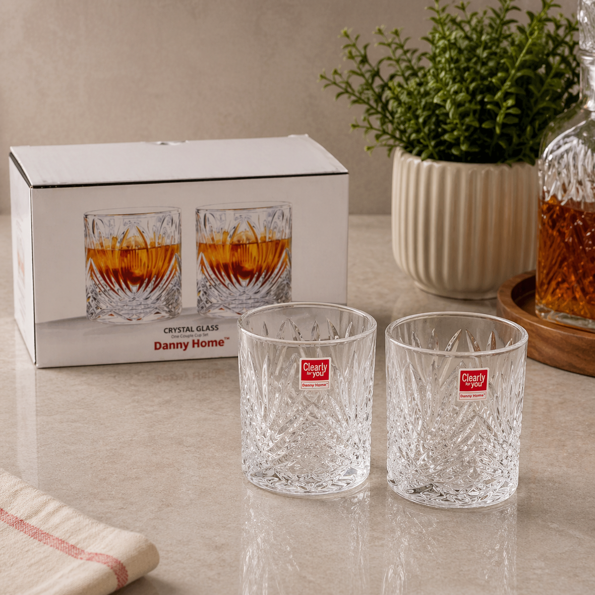 Danny Home Whisky Glass Set 2Pcs 200ml