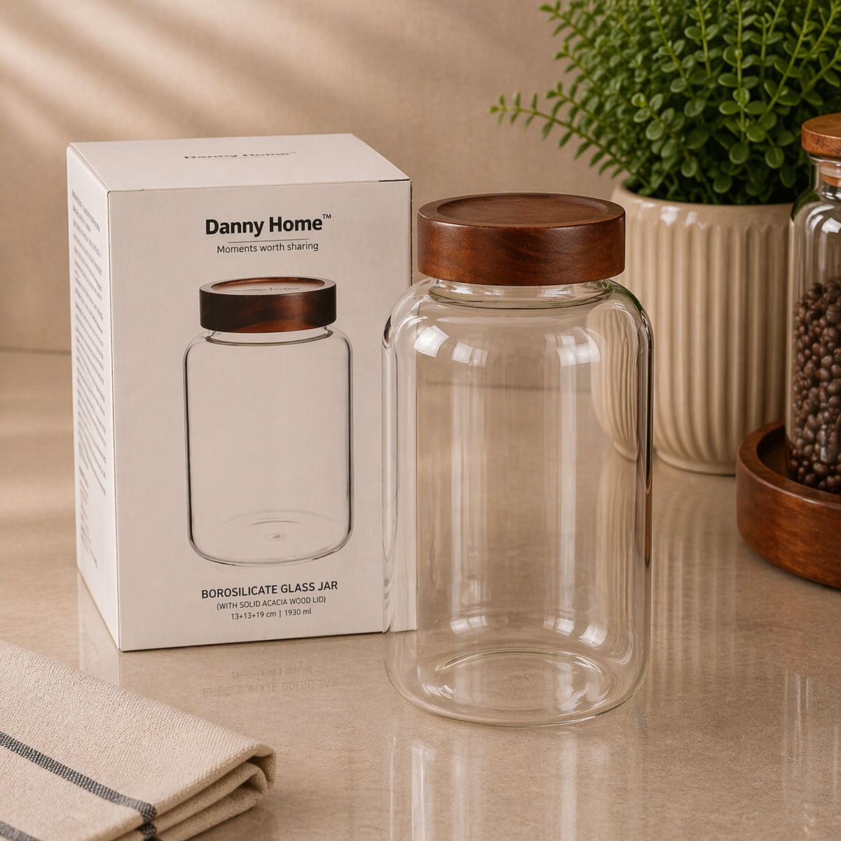 Danny Home Borosilicate Sealed Glass Jar 2600ml
