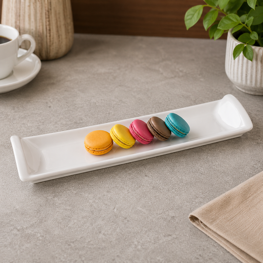 Brilliant 12-Inch Rectangular Ceramic Serving Plate