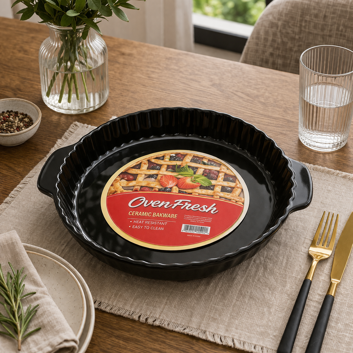 Danny Home Premium 13" Ceramic Bakeware Dish