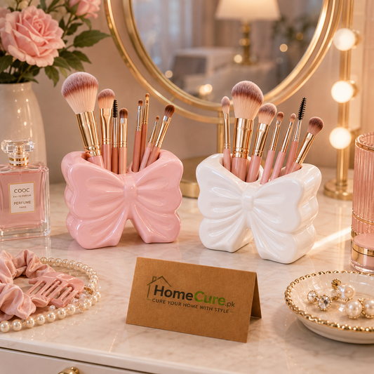 Bow Shape Makeup Brush Holder & Cosmetic Organizer
