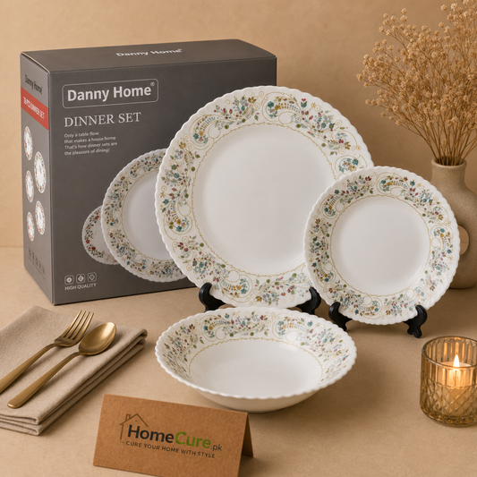 Danny Home 18 Pcs Floral Vine Dinner Set