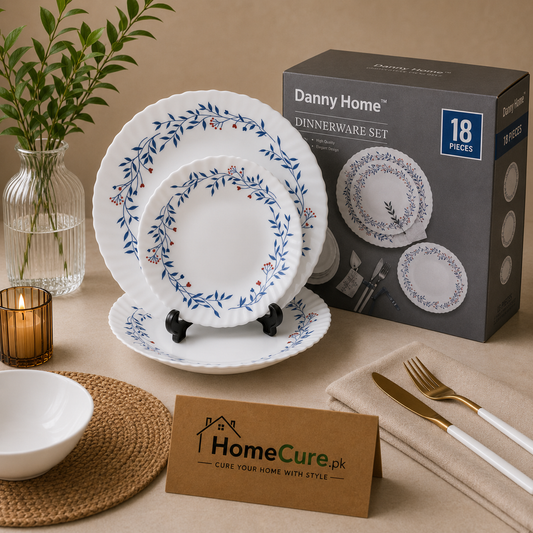 Danny Home Blue Vine 18-Piece Ceramic Dinner Set