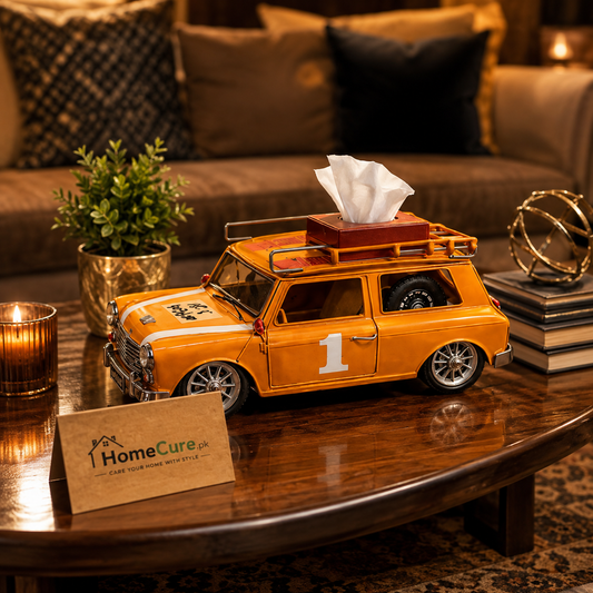 Vintage Mini Car Tissue Box Cover – Retro Decorative Tissue Holder for Office & Home