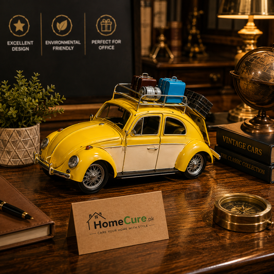 Vintage Classic Car Decorative Showpiece – Retro Beetle Model for Office & Home Decor