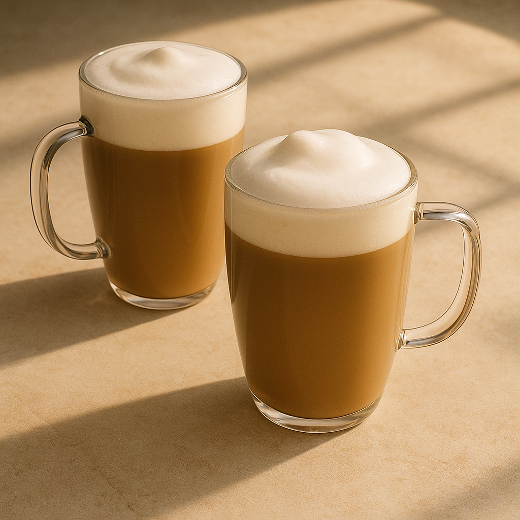 Danny Home Double Walled Glass Mug with Handle 150ml - 2Pcs Set
