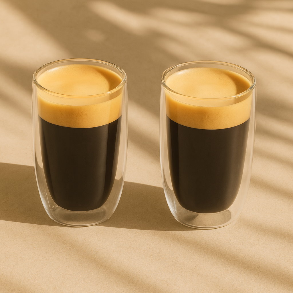 Danny Home Double Walled Cappuccino Glasses 200ml - 2Pcs Set
