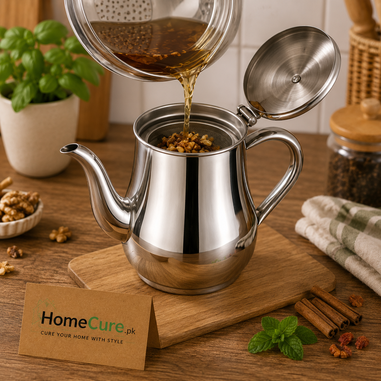 Stainless Steel Oil Filter Pot with Fine Mesh Strainer & Lid | Kitchen Oil Storage Container