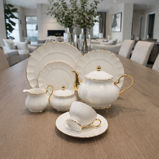 Royal Albert Inspired 24Pcs - Pure Elegance Gold Tea Set