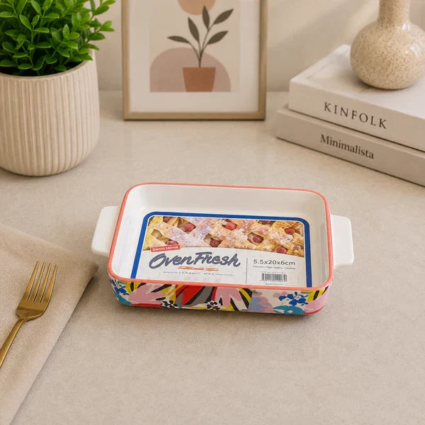 Danny Home Ceramic Bakeware Dish – 20 × 15.5 × 6 cm