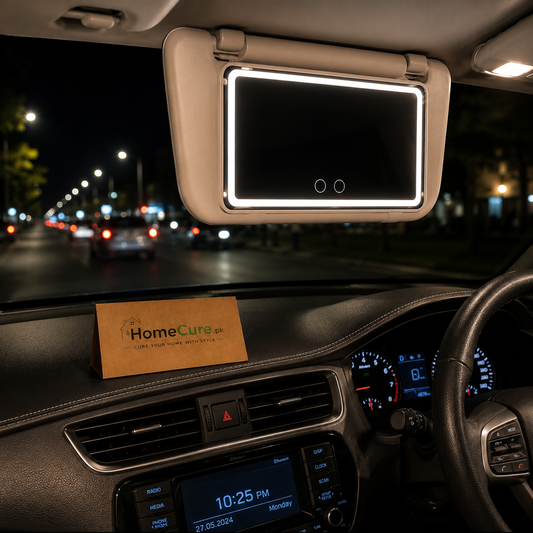 LED Car Sun Visor Vanity Mirror with Touch Light | USB Rechargeable Makeup Mirror | Universal Car Mirror for Women