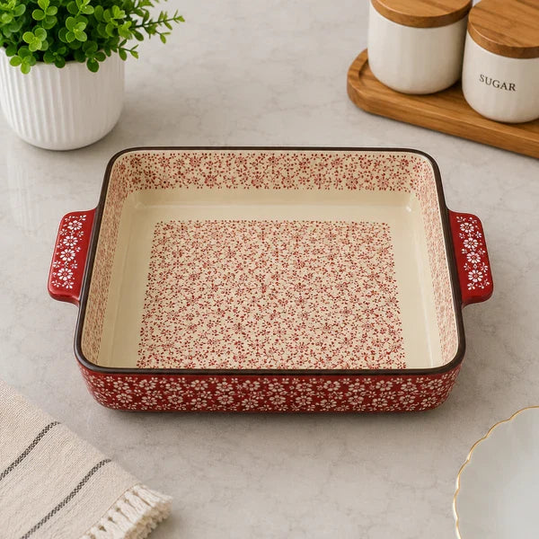 Danny Home Rectangular Ceramic Baking Tray